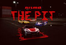 Landscape image of The NISMO Pit poster with several classic cars in view and the logo of the event in the center of the image.